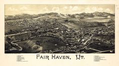 Fair Haven 1886 Bird's Eye View 17x30, Fair Haven 1886 Bird's Eye View